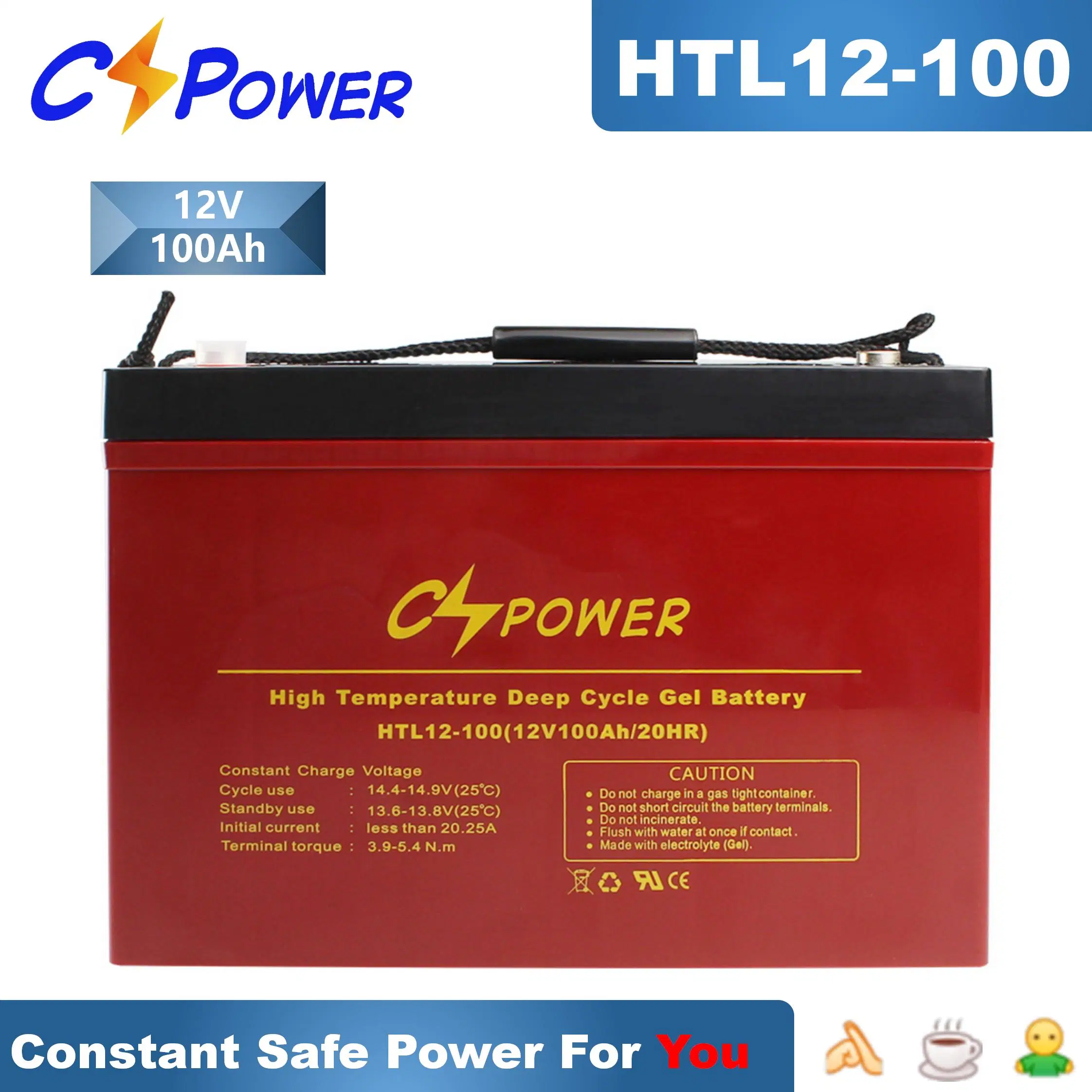 Cspower 12V26ah VRLA Storage Deep Cycle Gel Battery Charger Alarm-Security-Backup-Emergency