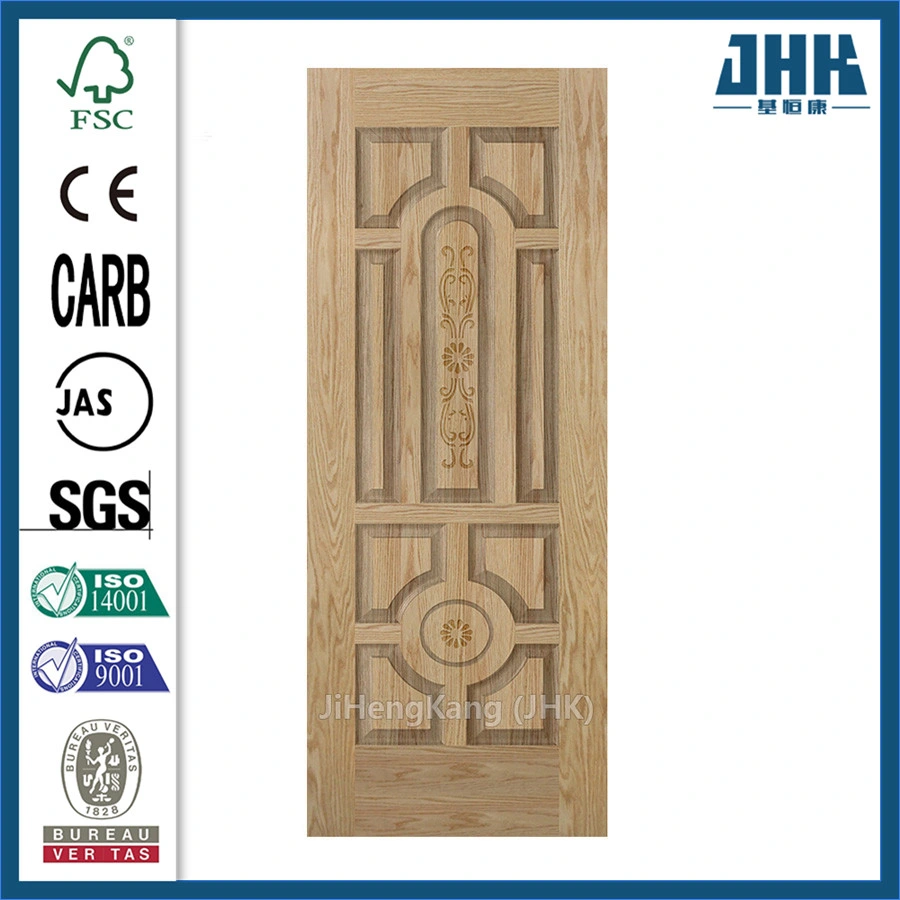 Jhk HDF-018/MDF enchapado en madera natural de la fábrica de la puerta de moldeado de piel