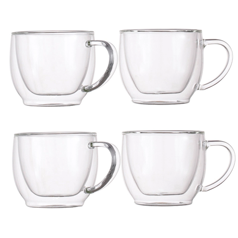 High quality/High cost performance  Wholesale/Supplier Unique Design Glass Mugs Transparent Glass Cup Coffee Mug for Tea Wine Water Drinking Borosilicate Glass Cup Glassware