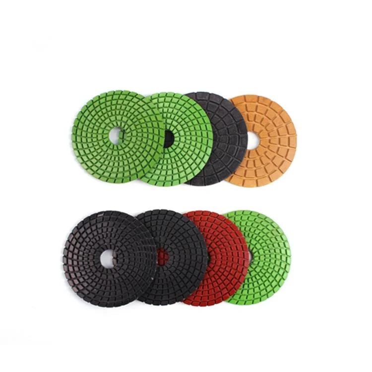 4 Inch D100mm 7 Steps Diamond Tools Wheels Flexible Grinding Disc Wet Polishing Pad for Angle Grinder for Stone