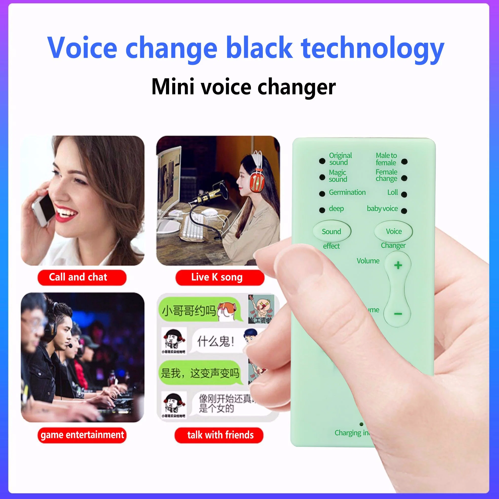 Mini-changeur vocal portable pour Live