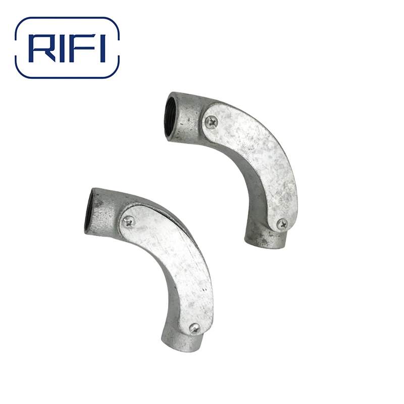 Gi Conduit Pipe Fittings for Electrical Wiring Malleable Iron Hot DIP Galvanized Inspection Bend