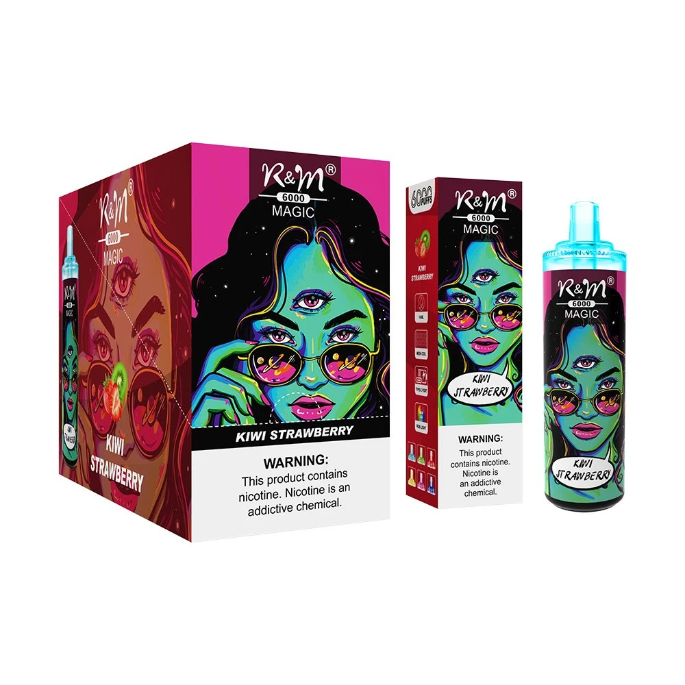 Venda por grosso de R&amp;M Magic Vape descartáveis Puff 6000 5% de nicotina