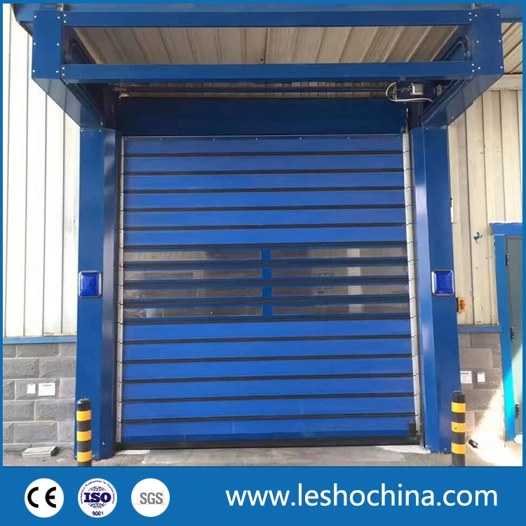 Industrielle Automatische Aluminiumlegierung Hart Thermisch Isoliert Hohe Geschwindigkeit Leistung Rolling Rapid Roll Up Fast Acting Roller Shutter Spiralsicherheit Garagentor