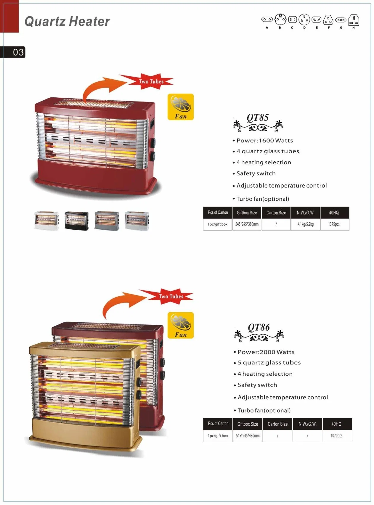 Quartz Tube Heater/Quartz Infrared Heater/Electrical Quartz Heater