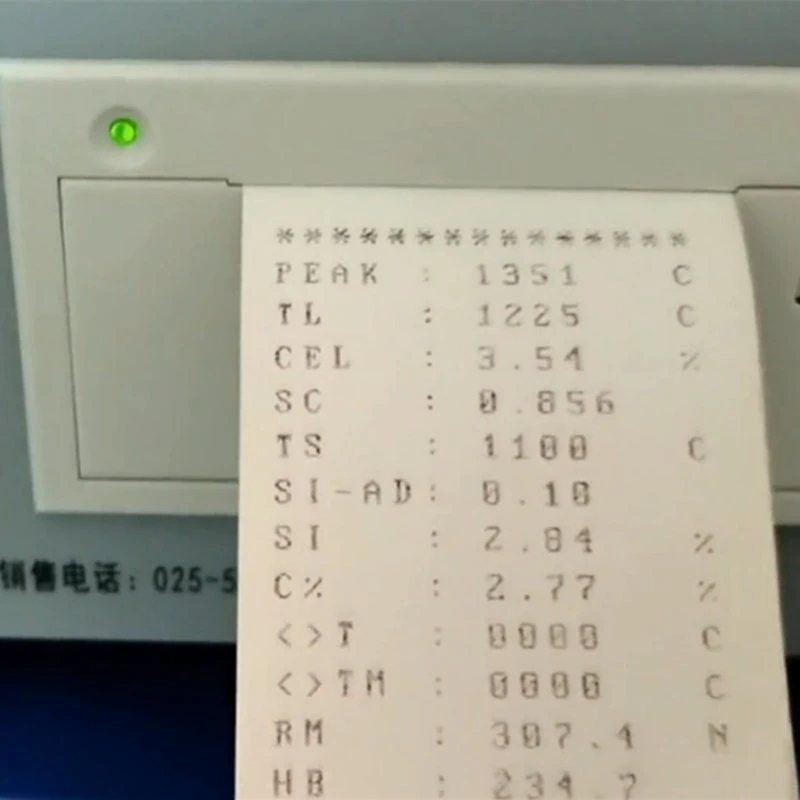 Fourneau de coulée avant Analyseur de carbone et de silicium Analyse automatique et impression automatique