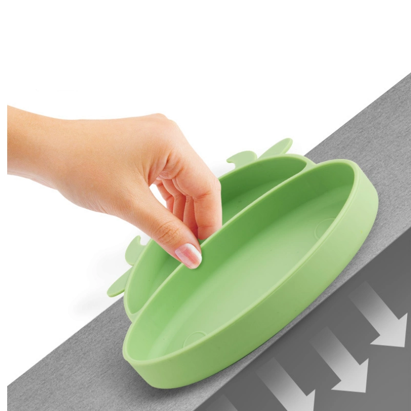 Food Grade Silicone Irregular One-Piece Silicone Baby Feeding Bowls Dishes Silicone Baby Plate