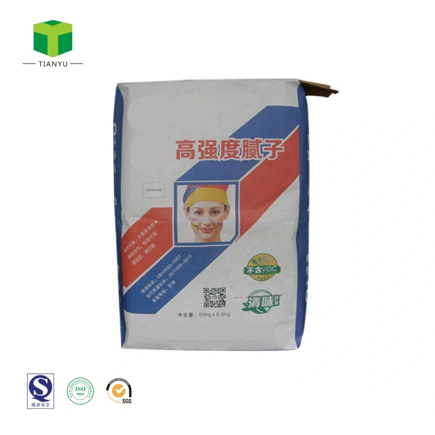 Cement Bag Paper Cement Packaging Bag Craft Bag Pack Kraft Paper for Mortar Chemical Packing 25kg Custom Flour