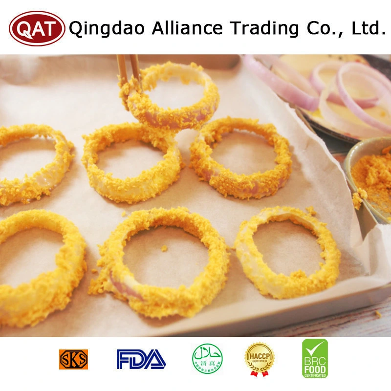 China Fried Coated Natural Cut Onion Rings with Premium Taste