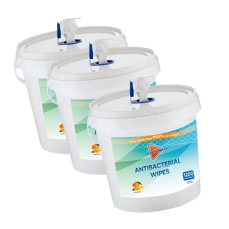 Biokleen Eco-friendly Pearl Non-Woven Anti-bacteriano Disinfecting Wet Wipes Wet Toalhetes de tecido