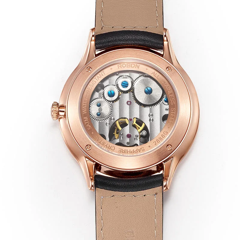 El nuevo lanzamiento de Luxury Mechanical Watch Tourbillon Movement Watch Personalización