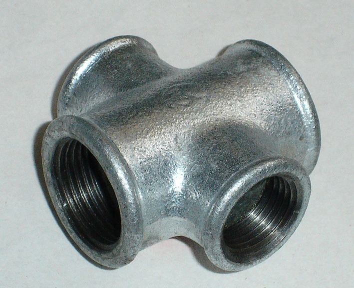 Galvanized Malleable Iron Pipe Fitting Cross