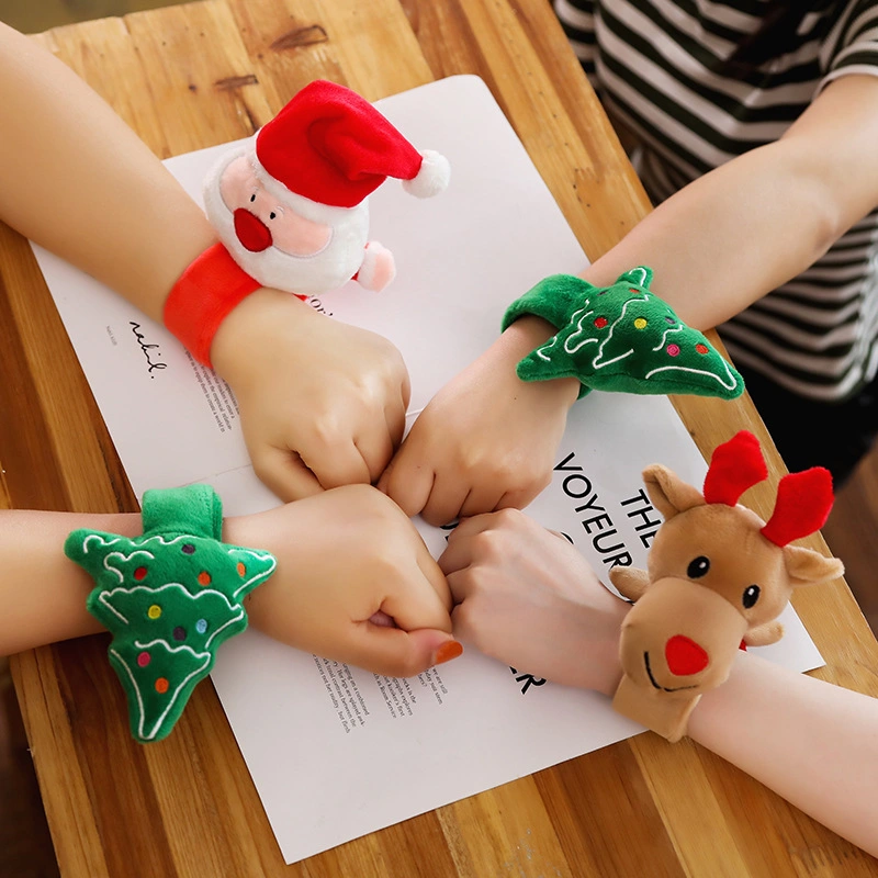 Custom Stuffed Toy Plush Santa Claus Christmas Bracelet Toy Personalized Gift