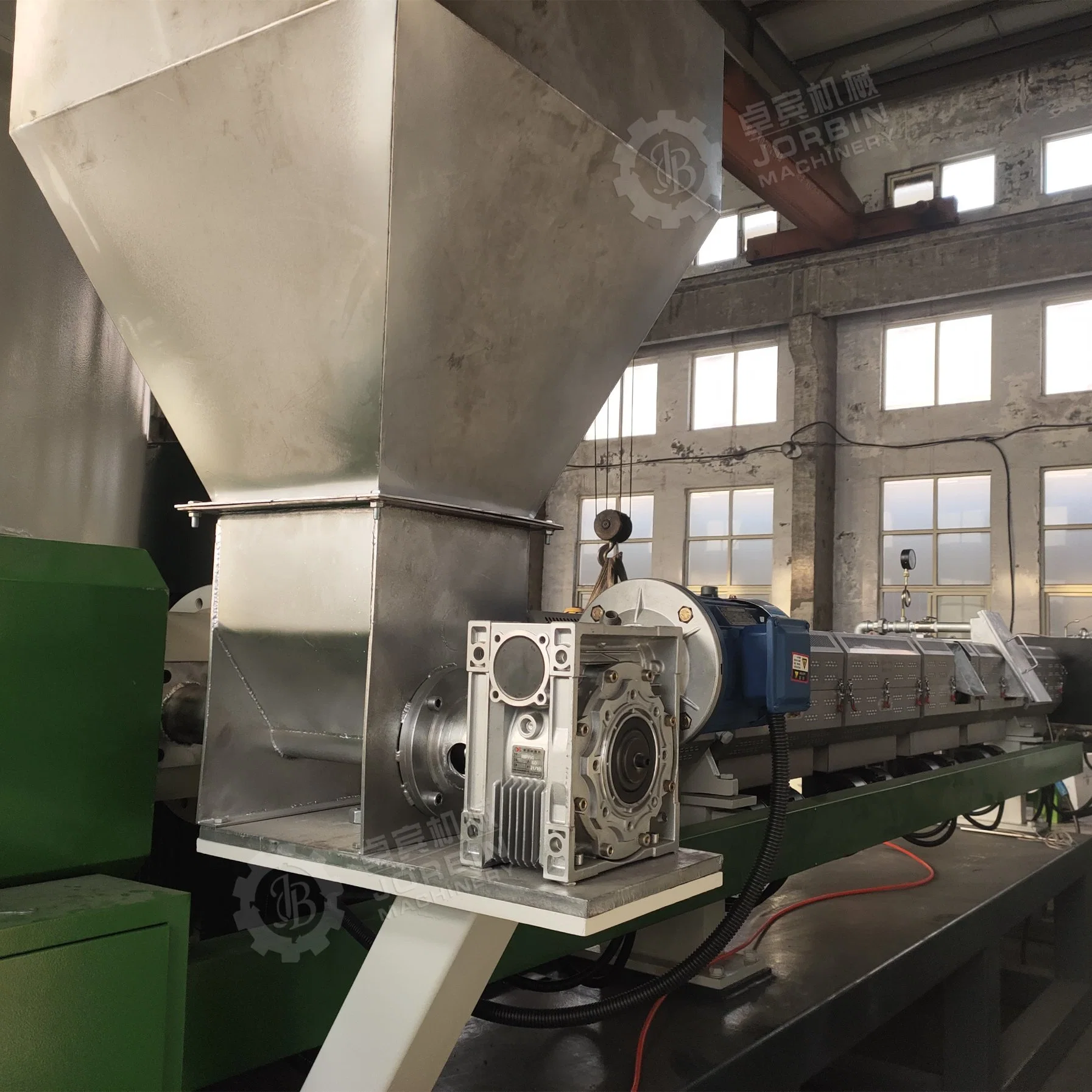 BOPP Film, Polypropylen Film Recycling Extrusionsextruder Maschine mit Additiven Trichter