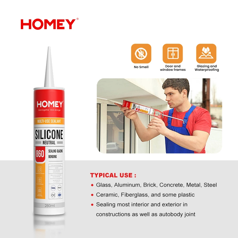 Homey Neutral Adhesive for Bonding Glass & Window for Mirror