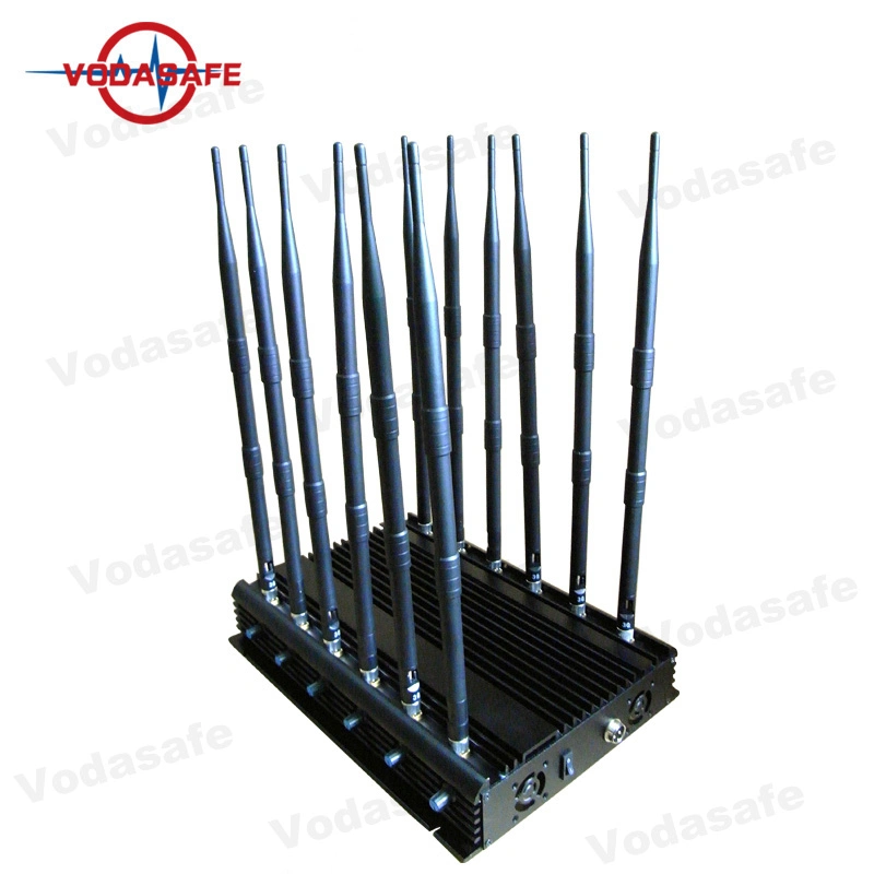 2G 3G 4G 5g de VHF UHF WiFi GPS de la señal de celular Jammer Jamming 50 M Lojack cámara inalámbrica llamada Spam Blocker