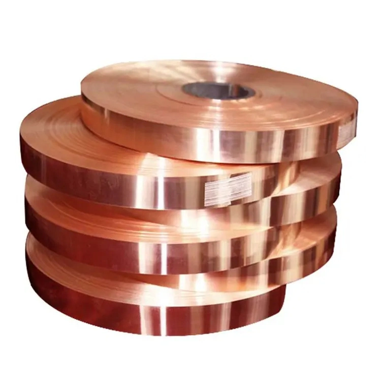 Best Selling uma película de cobre baixa quantidade mínima de 0,01 mm - 1 mm de espessura, largura personalizada 99,99% puro fita de cobre uma película de cobre