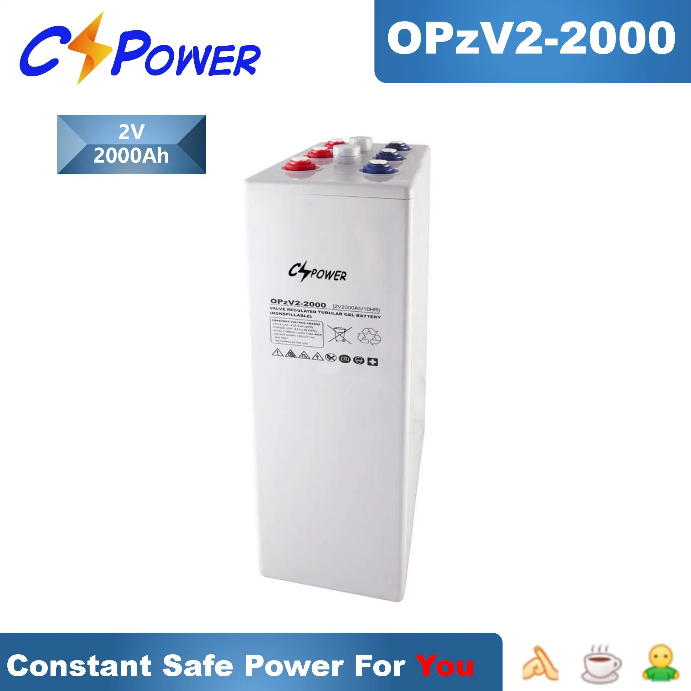 Cspower Opzv batterie 2V3000AH batterie solaire