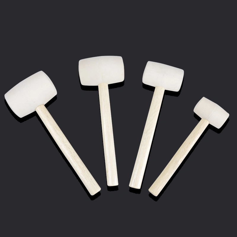 White Rubber Mallet with Wooden Handle