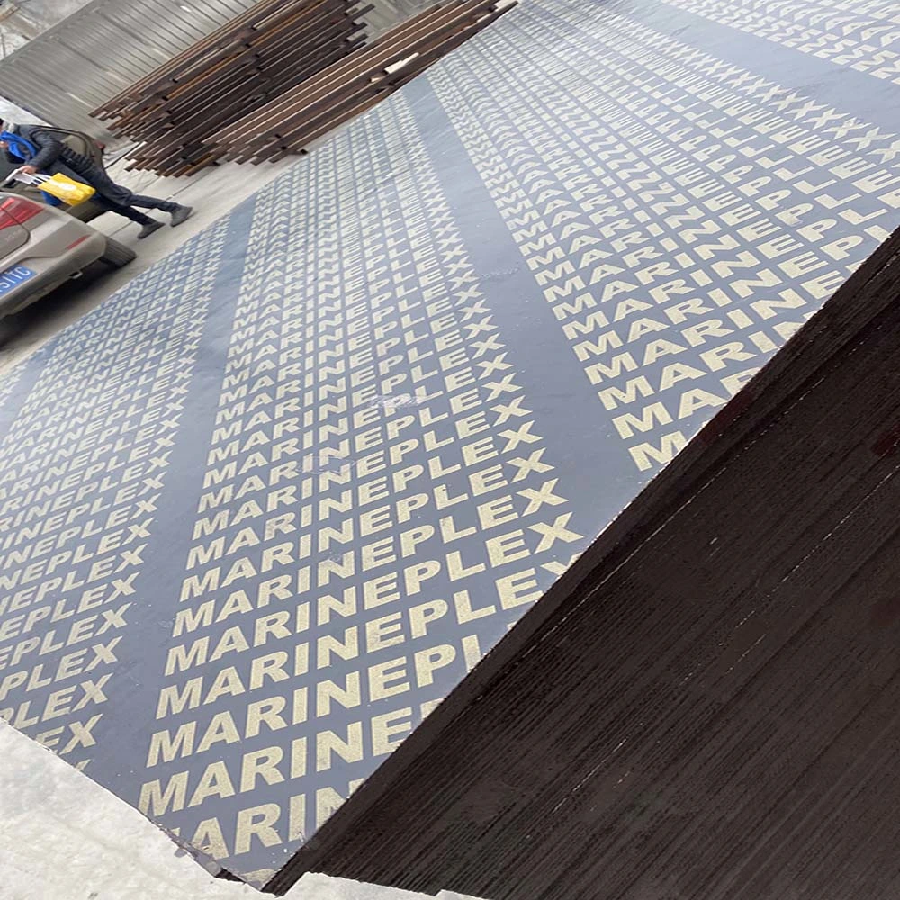 Wholesale/Supplier Price 3/4 Inch 10-12 Use Times 1250*2550 Commercial Waterproof Formwork Concrete Harwood Core Black Film Faced Construction Marine Plywood