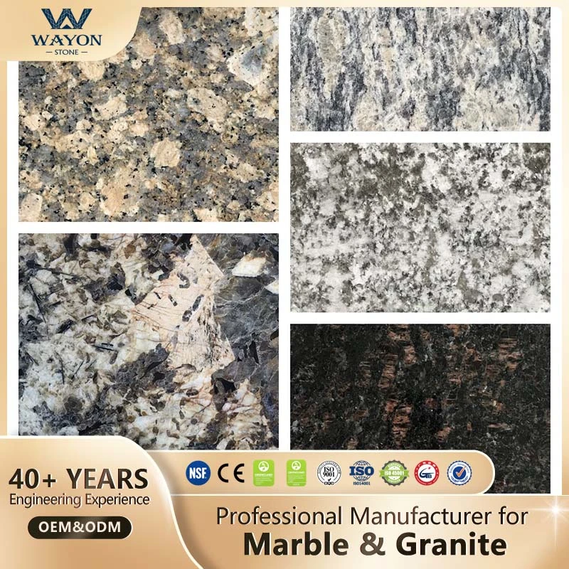 China Wayon Factory Interior and Exterior High-Grade Decoration Exterior Wall Building Materials/Granite Slab Provided Giallo Fionito/Tan Brown/Poly Chrome