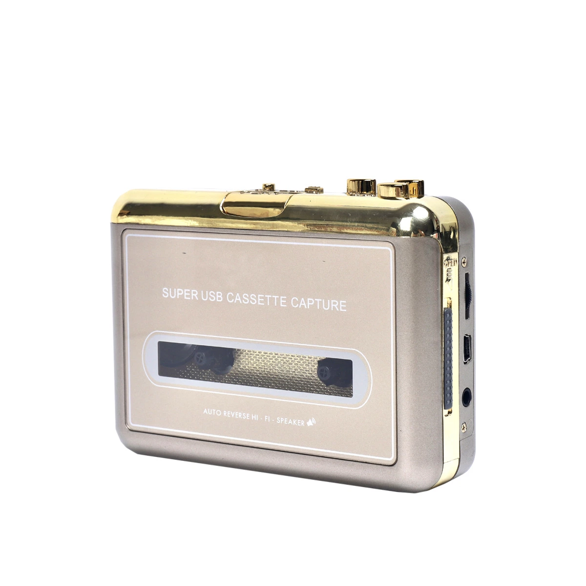 Ton008 Gold Case USB Tape Player to MP3 Cassette Player Walkman