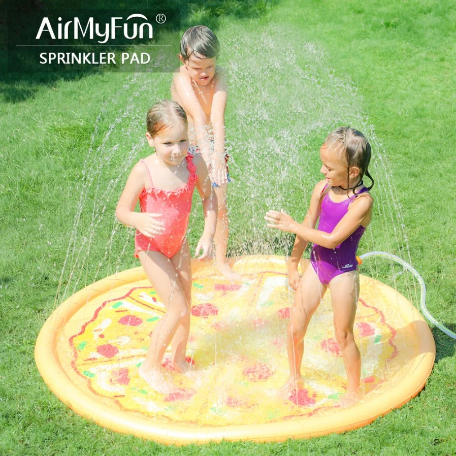 Mat Sprinkler Pad Upgraded 68" Splash Play Mat Inflatable Outdoor Sprinkler Pad Water Toys for Children Infants Toddlers Boys Girls and Kids