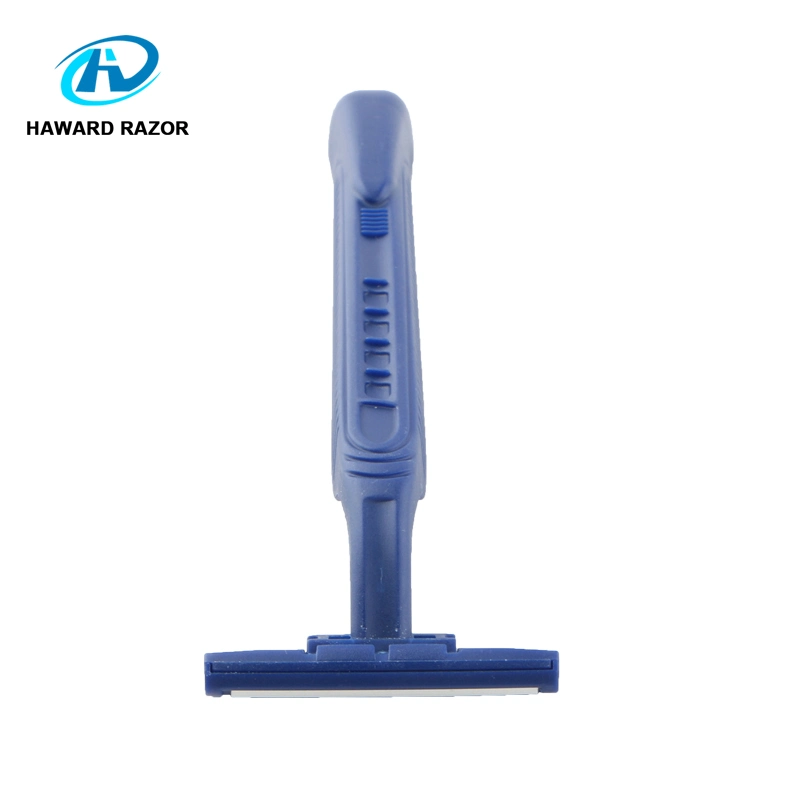 Long Plastic Handle 2 Blade Shaving Razor for Men Twin Blade Disposable Razor