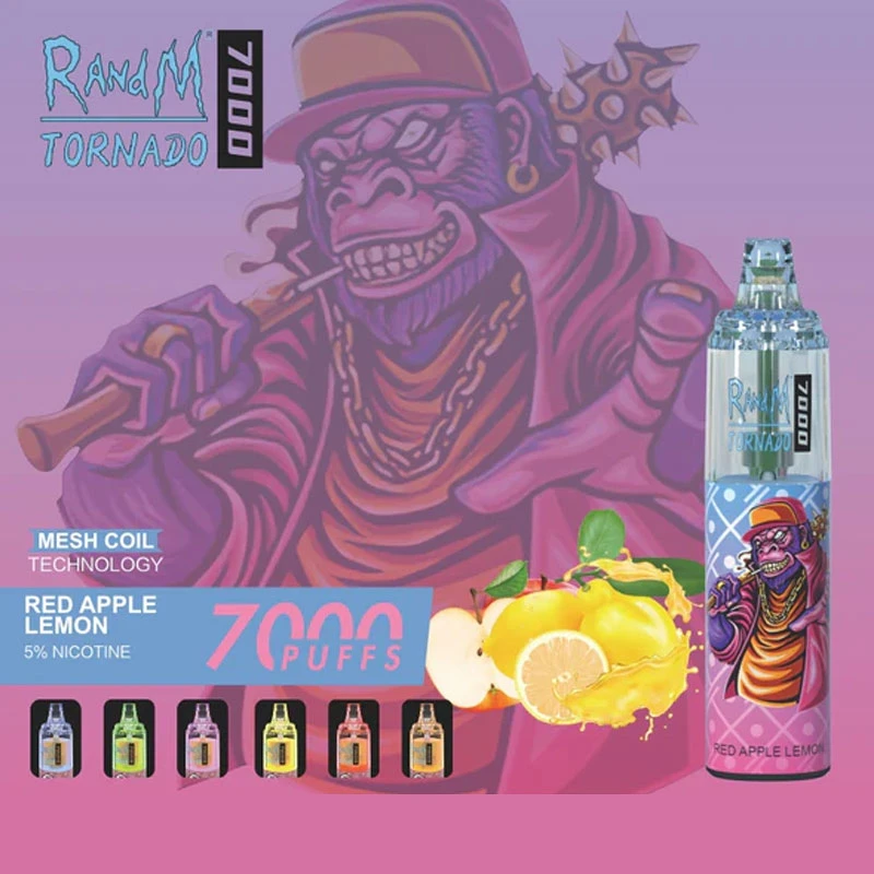 Randm Tornado Factory OEM Multiple Colors Fruit Taste Mesh Coil 7000 Puffs Disposable Cartridge