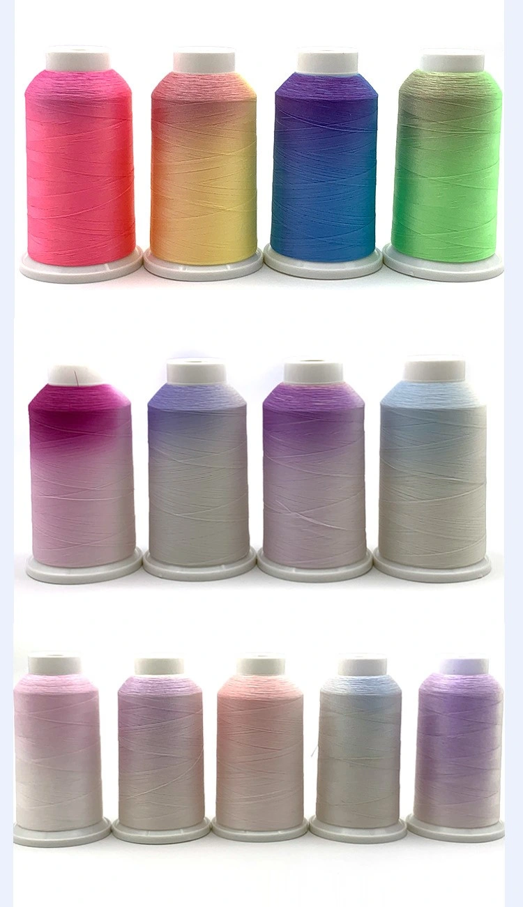 Beautiful DTY Polyester Photochromic Embroidery Thread for Embroidery 150d 300d