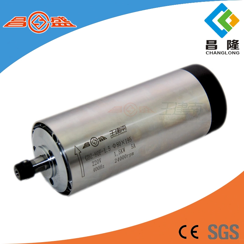 Ce Standard CNC Spindle Motor 1.5kw 24000rpm for Woodworking Air Cooled Spindle