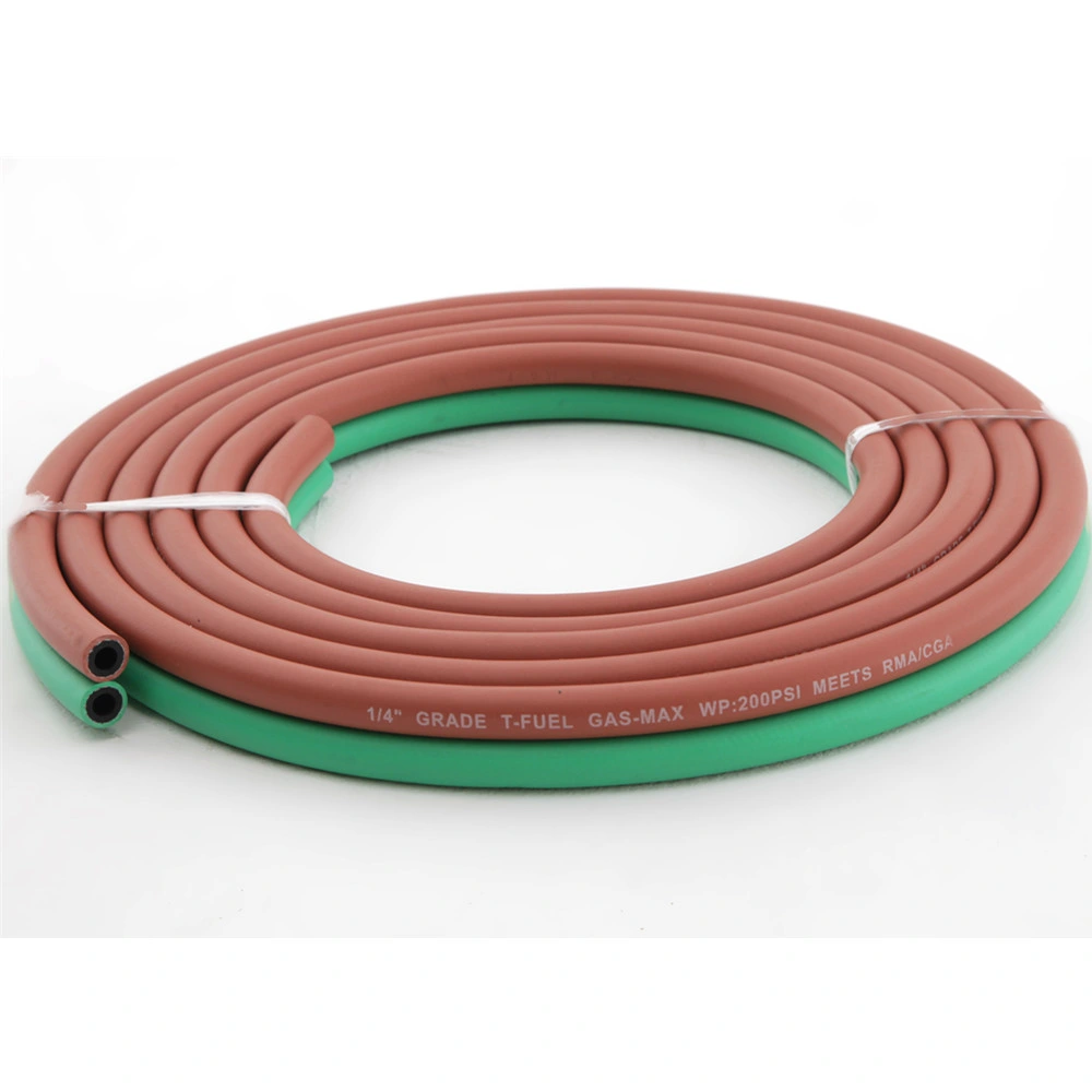 Red / Green 1/4'' EPDM Welding Twin Hose W. P 300psi