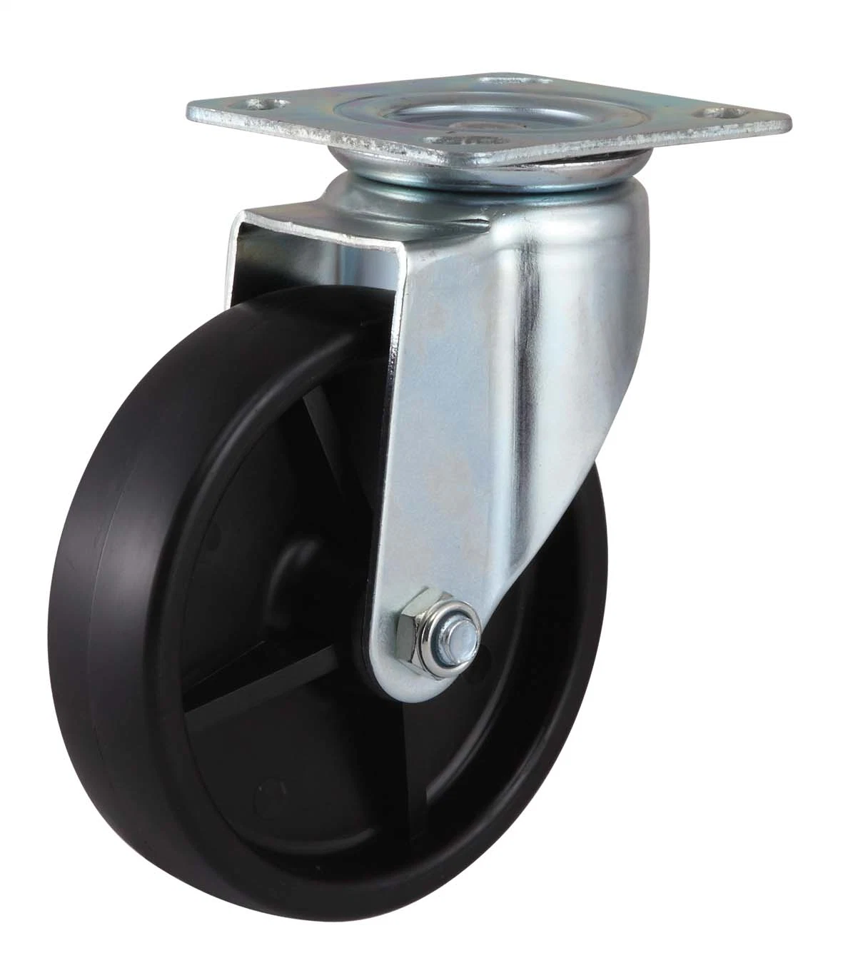 Threaded Stem with Dual Brake PP Casters Wheels