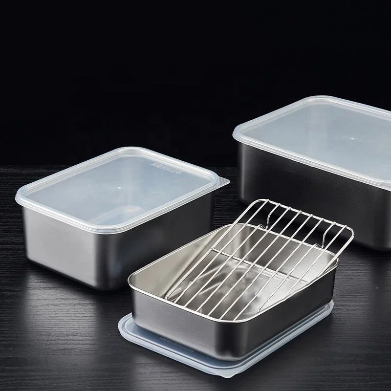 New Product Flatness Eco Friendly Lunch Box Stainless Steel Food Container Lid