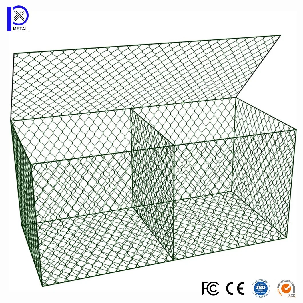 El enrejado metálico hexagonal Pengxian China fabricantes 2.7mm/3,0 mm de diámetro de 3,2 mm/80x100mm Gabion malla de alambre recubierto de PVC se utiliza para paredes Gabion residencial