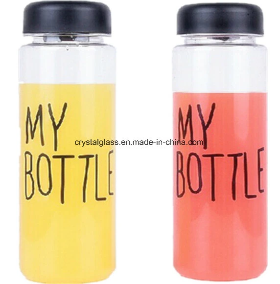 Hot Sale Promotion Gifts "My Bottle" Style Water Glass Bottle Outdoor Glassware 450ml