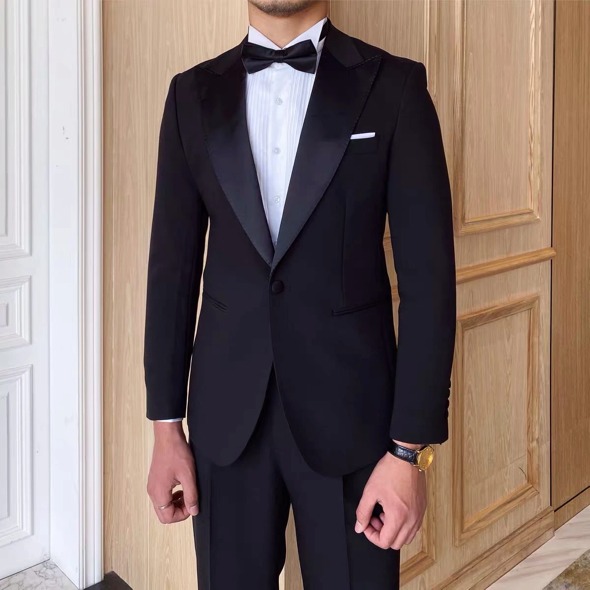 Custom Made 100% Wool Single Breasted Wedding Suit for Wedding