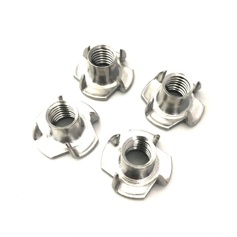 Reusable Furniture Fastener 1/4-20 Four Claws Nut Speaker T Nut