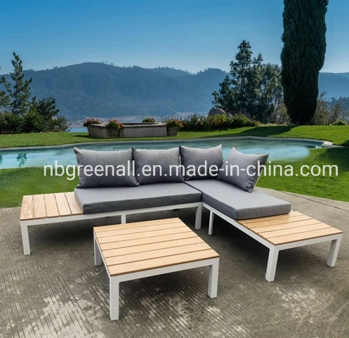 Novo design moderno conjunto de jardim Cadeira Pátio Lounge Placa PS Sofa Hotel Piscina mobiliário de teca