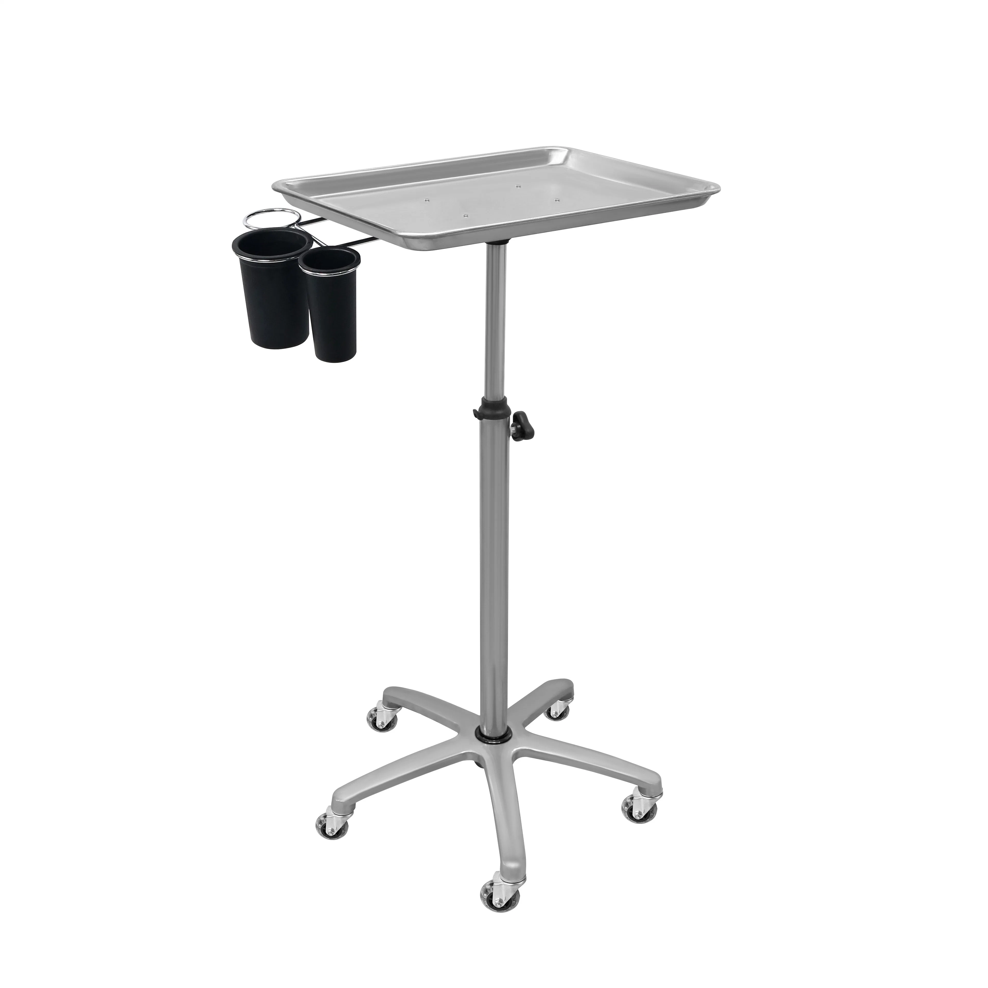 T202-1 Aluminum Salon Instrument Tray Salon Trolley Coloring Trolley SPA Trolley with Wheels