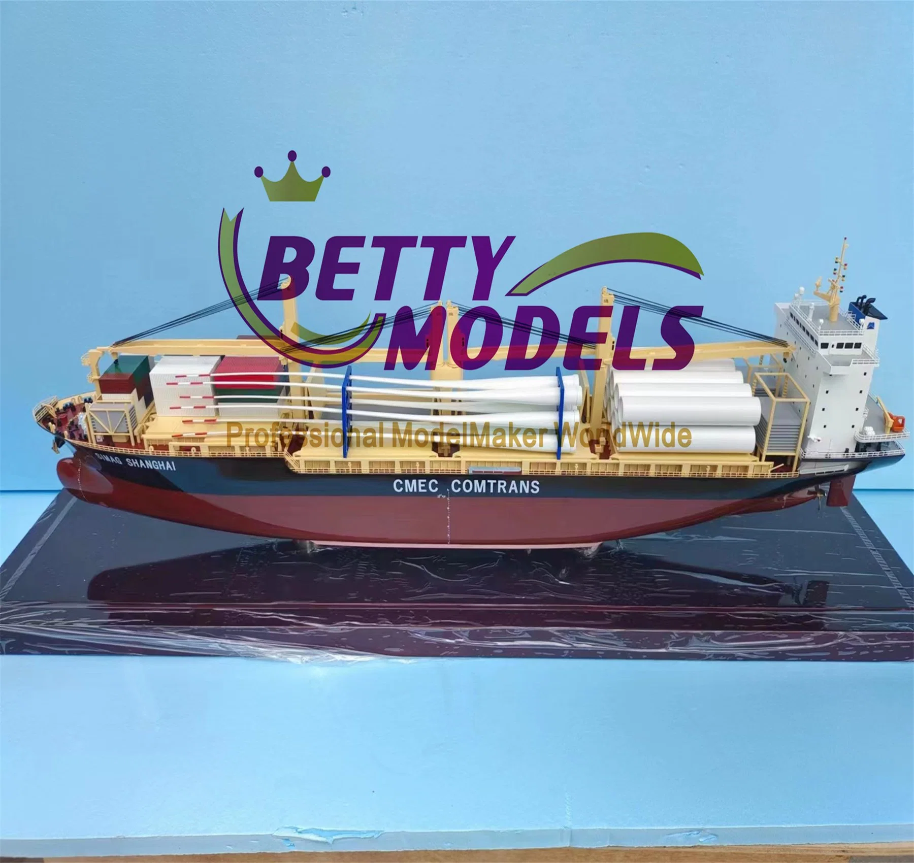 نموذج سفينة احترافية ثلاثية الأبعاد صنع باخرة مادية مخصصة مصنوعة يدويًا نموذج المركب
