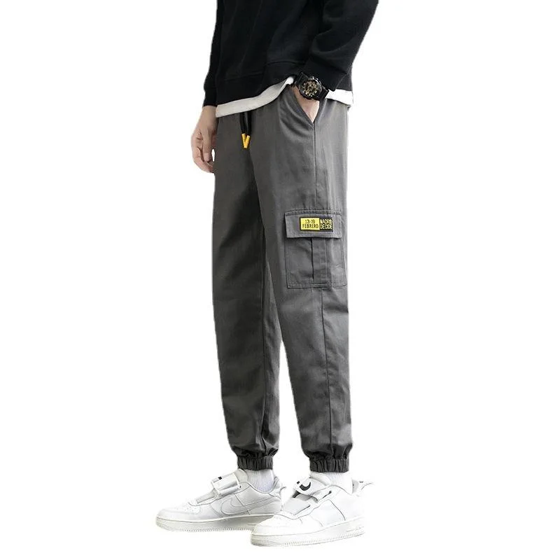 Spring Autumn New Design Fashion High quality/High cost performance  Casual Cotton Side Large Pockets Men&prime; S Pants