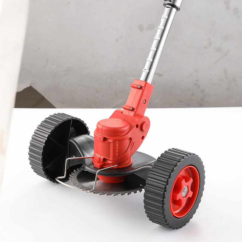 21V Electric Lawn Mower 450W Portable Adjustable Working Angle Cordless Grass Trimmer Grass Pruning Tools with Battery