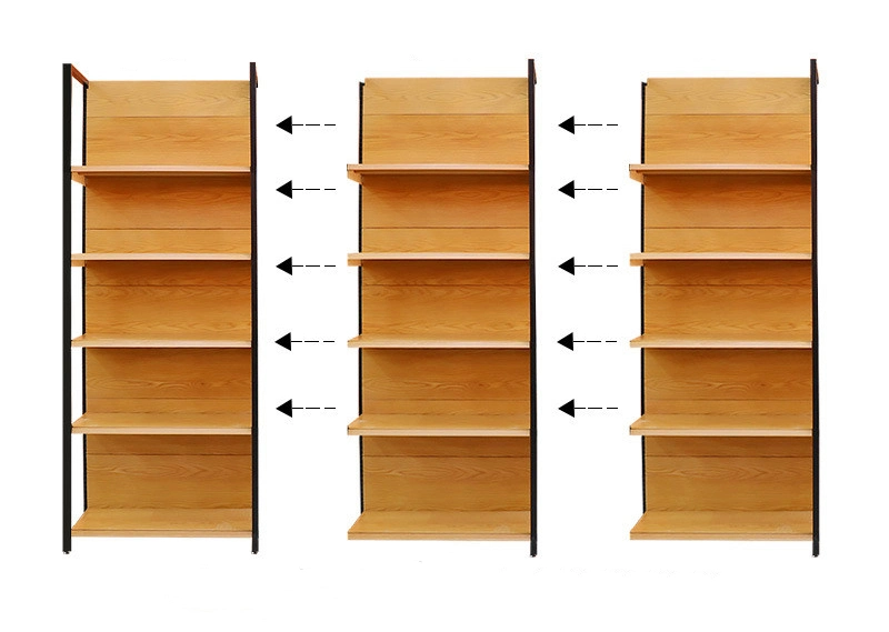 4-Layer Jewelry Display Double-Sided Stationery Shop Steel Wood Boutique Display Shelves