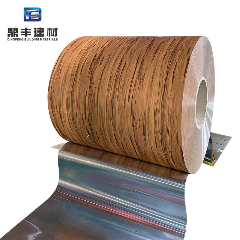 High quality/High cost performance  Wooden Color Coated Aluminum Coil Prices Aluminium Coated Steel Roofing Sheet