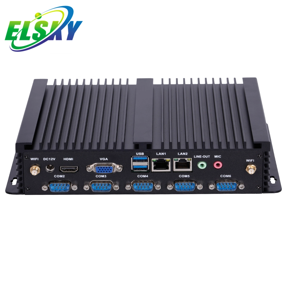 Elsky Mini PC 3-10th Generation Core I7 6*USB 6COM Max. DDR3 /DDR4 RAM 2*SATA3.0/1*Msata3.0/Realtek 8111f 1*1000m LAN PC CE FCC SGS RoHS ISO EMC