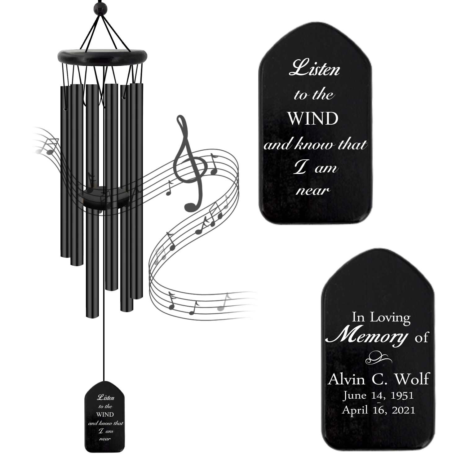 Outdoor Yard Christmas Holiday Decoration Wholesale/Supplier Custom Metal Craft Glass Wind Chime Garden Decorative Wind Bell Promotional Gift for Indoor Home Decoration