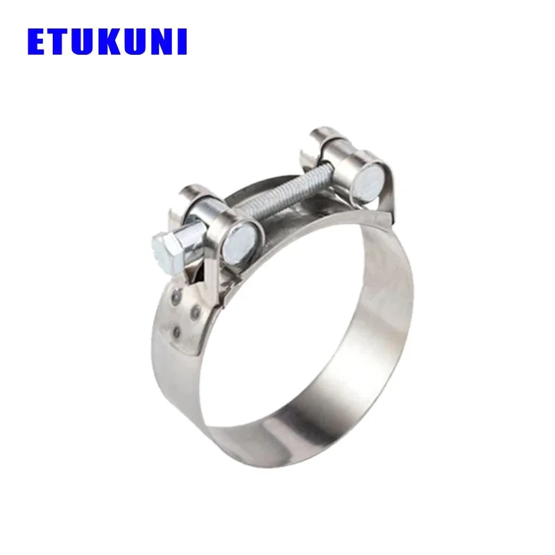 240-252mm Galvanized Iron Heavy Duty Tube Clamp, T-Bolt Hose Clamp with Single Bolt, Ear Clamp Pipe Clamp Hose Clamp Clips