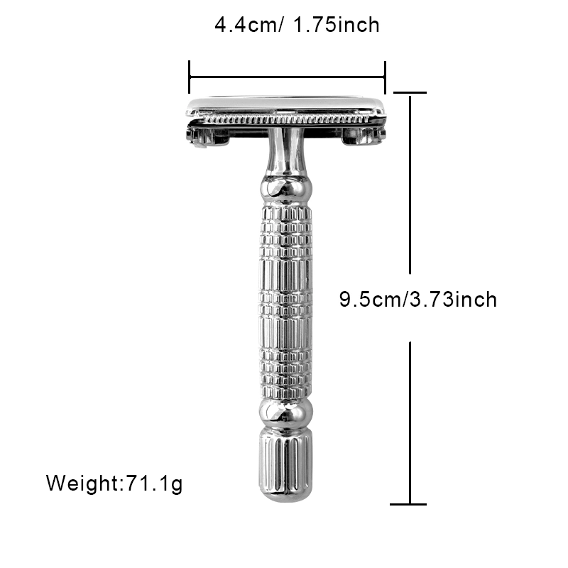 Rasoir en alliage de zinc écologique papillon sécurité ouverte Razor Double Rasage des bords