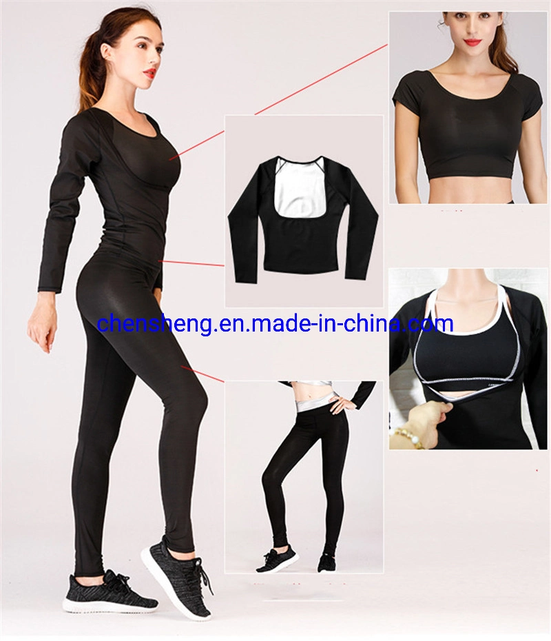 Caliente Nanosilver Body Shaper Sausa Palo pantalones sudaderas con capucha Sudadera Cinturón para hombres, mujeres corriendo desgaste Gym Fitness Yoga